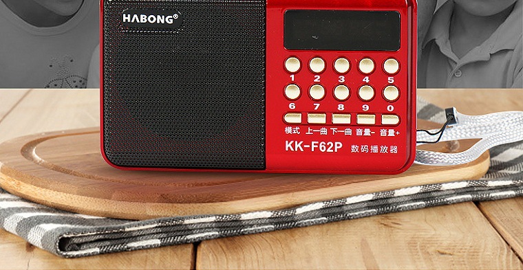 Radio ông già mini card âm thanh loa sạc máy nghe nhạc MP3 cầm tay Walkman - Máy nghe nhạc mp3 	máy nghe nhạc ar m200	