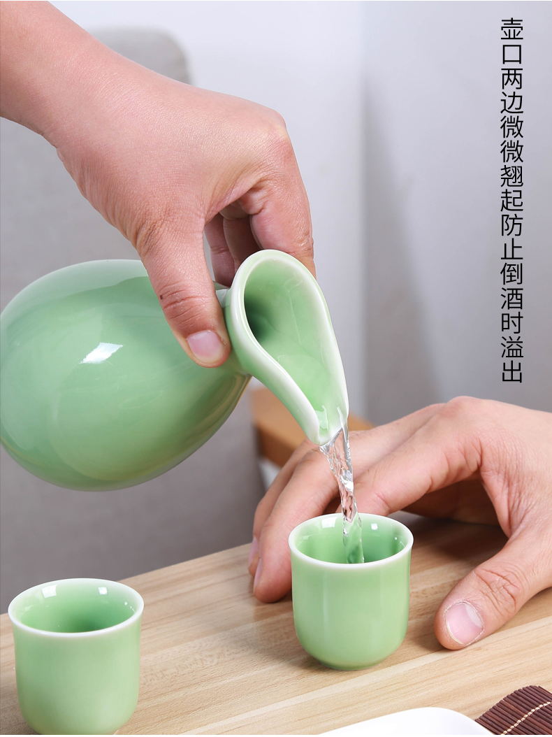 Một nửa catty ấm rượu gốm lẩu rượu vang vàng rượu vang trắng nhà rượu vang rượu vang rượu vang rượu vang ly rượu vang nhỏ hầm rượu giá để rượu