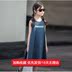 Mẹ và cha mẹ cô con gái ăn mặc cô gái mùa hè váy cotton váy cô gái lỏng kỳ nghỉ váy trẻ em thường vest váy. 