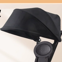 Тент прогулочный детский (горячее тиснение/черный)