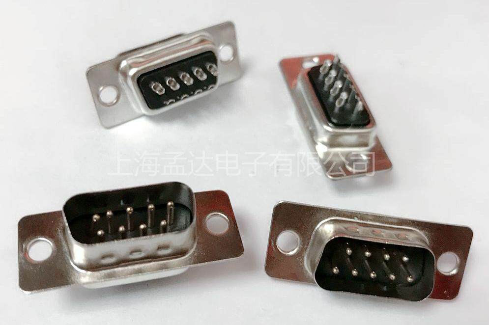 D-SUB Serial Port Soldered RS232 Plug DB-9PM Male COM Port Needle Black Glue Traditional