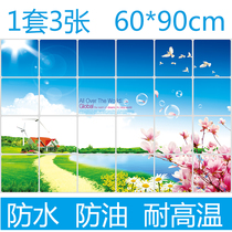 High temperature resistant self-adhesive wallpaper wall stickers for kitchen stove with high temperature resistant self-adhesive wallpaper wall stickers