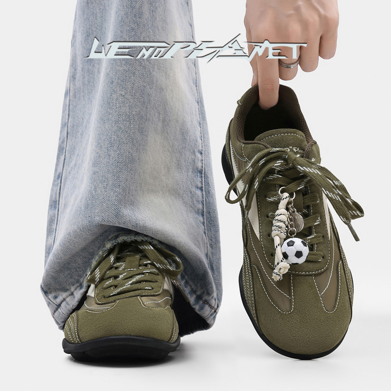 Ueno Planet Football Training Shoes for Men and Women, Olive Green Color Block Casual Forrest Gump Shoes, Versatile Sports Trendy Racing Shoes Ueno Planet Football Training Shoes for Men and Women, Olive Green Color Block Casual Forrest Gump Shoes, Versatile Sports Trendy Racing Shoes