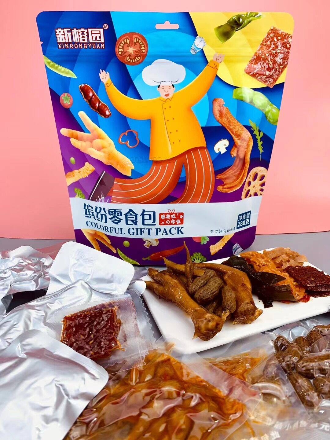 New banyan garden Fun snacks with spicy and spicy notes of zero food anchovy and duck palm Kelp Knot Mulled Bean Meat Praline small package