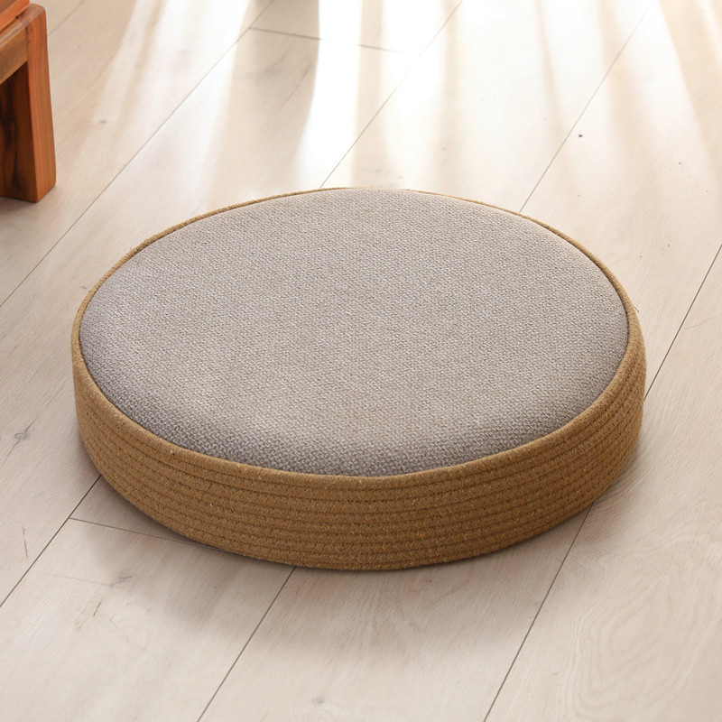 Tatami Cushion for Balcony Bay Window, Round Japanese-Style Futon Cushion, Floor Meditation Cushion, Zen Cushion, Prayer Cushion, Breathable