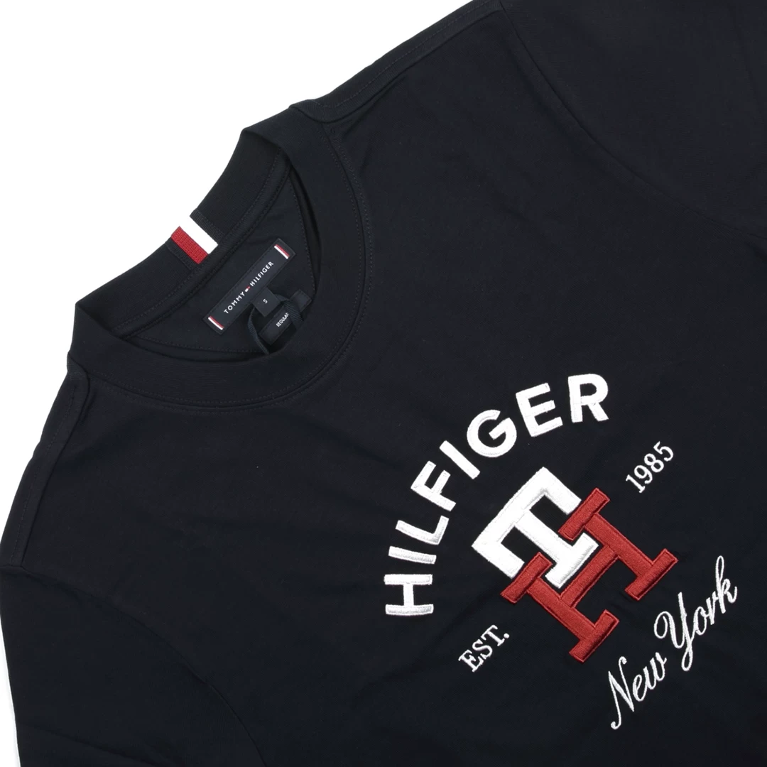 Tommy hilfiger, хлопковая футболка, с вышивкой