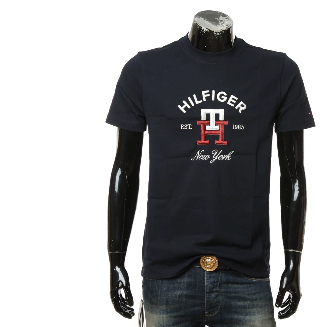 Tommy hilfiger, хлопковая футболка, с вышивкой