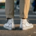 Giày vải gió Guquegang nam mùa hè cao xu hướng sinh viên Hàn Quốc giày nam giản dị giày thoáng khí giày cao - Plimsolls Plimsolls