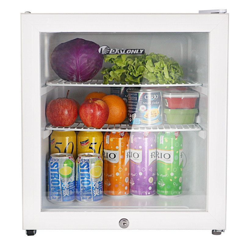 Eurostand BC-45MC tempered glass with lock home refrigerated cabinet small fridge to display the drinks preservation cabinet single door