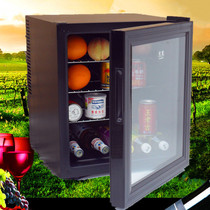 48L household transparent glass door cooler tea fresh wine display cabinet hotel black refrigerator