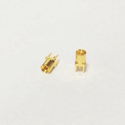 MMCX-KE positive foot MMCX female head mother needle welding PCB board straight full copper gilded radio frequency connector
