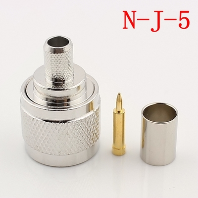RF coaxial connector N-J-5 crimping N-50 all copper crimping connector coaxial connector N-type connector