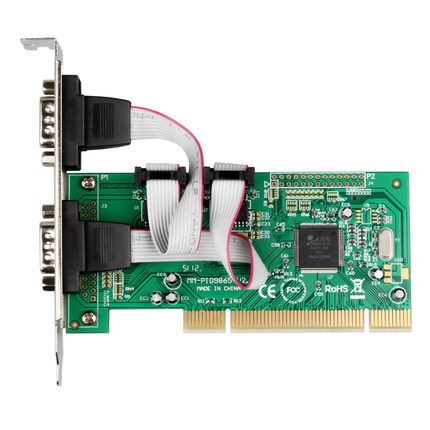 Lekuo Industrial-grade PCI serial card 2-port PCI to COM serial port 9-pin RS232 serial port card MCS9865