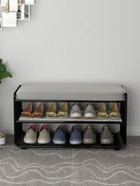 Shoe cabinet Home doorway Shoe Changing Bench Shoe Rack Sub-Holding Cabinet Can Sit On The Shoe Rack Seat Stool Integrated Light And Luxurious Bed Tail Bench
