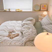 (Home Pose) Jedi retro art Exotic Wind Pure Cotton Double Bed with four sets of bed sheet Quilt Cover ou