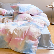 (Home Pose) Dreamgirl Wind pure cotton washed YU Dyed Distinctive Pure Cotton Bed 3-4 pieces