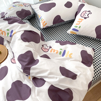 (Homestead) Dairy Cow Baby Meta-gas Sensation Pure Cotton Twill Double Man Bed supplies Four pieces of BJ All cotton