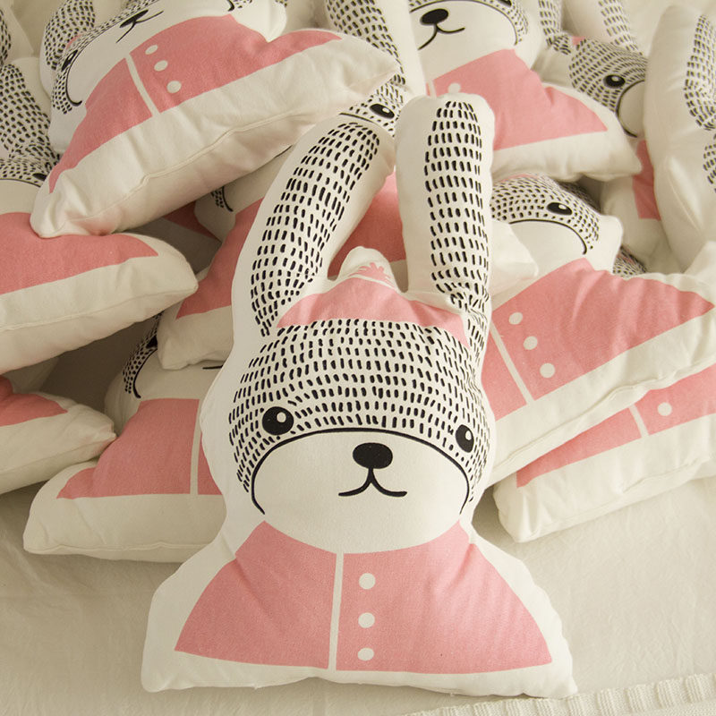 (House posture)Kawaii cute cartoon cotton ragdoll toy-INS wind big-eared rabbit doll BJ