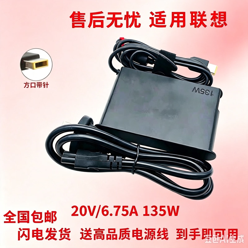 Original Lenovo ThinkPad P15V Gen 1 Power Adapter 20V6.75A Square Port with Pin 135W Original Lenovo ThinkPad P15V Gen 1 Power Adapter 20V6.75A Square Port with Pin 135W
