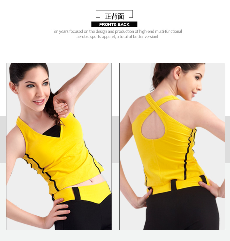 Thẻ vàng thể dục nhịp điệu quần áo thể dục nhịp điệu quần áo vest nữ trang phục giảm cân quần áo thể dục nhịp điệu quần áo nhảy vuông vest chất lượng quần tập gym nữ lửng
