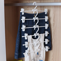 Multifunctional traceless pants rack pants clip household wardrobe storage artifact hanging pants multi-layer belt clip pants hanger