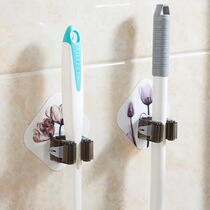 Non-marking suction cup mop rack hanging mop broom hook bathroom hole-free wall hanging strong sticky hook snap