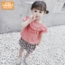Áo sơ mi nữ mùa hè mùa hè mỏng phần tay ngắn 2019 mới 1 3 tuổi búp bê cổ áo bông thủy triều - Áo sơ mi áo sơ mi bé trai size đại Áo sơ mi