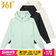 361度女装运动服开襟卫衣2024秋季新款361休闲连帽开衫外套2001A