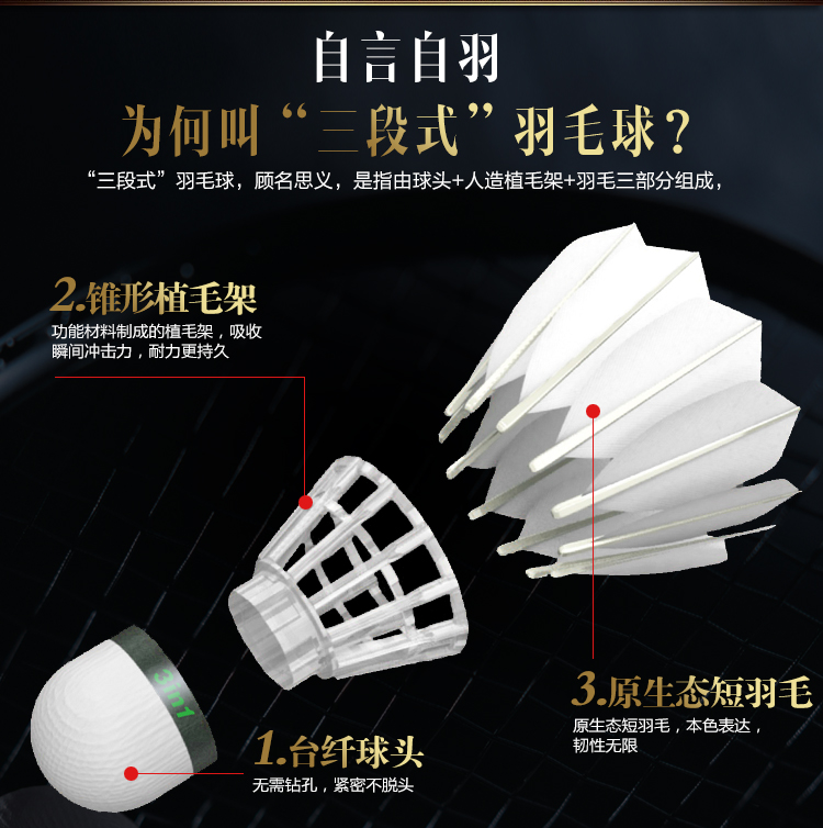 Xác thực lông ngỗng ba giai đoạn kháng chiến để chơi vua cầu lông chiến đấu thối cầu lông trò chơi bóng đào tạo bóng 12 Gói vợt cầu lông proace