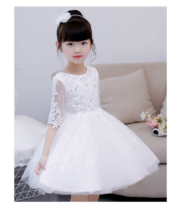 Trẻ em ăn mặc công chúa cô gái váy cưới tutu trang phục piano sinh nhật hiệu suất catwalk quần áo hoa cô gái váy quần áo biểu diễn trẻ em