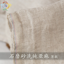 New Pint Stone Frosted Pure Linen Fabric Clothing Shirt Skirt Pants Fabric Repurist Fabric
