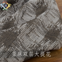 Linen Cotton Double Layer Jacquard Fabric High Pint Color Textured Cotton Clothing Studio Home Fabric Collection