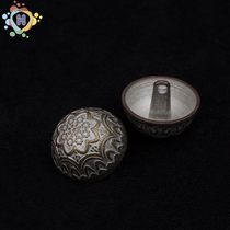 Metal Buckle Retro 100 Hitch Decoration Button Black Round Shirt Qipao Clothes Buttoned Iron Bronze Mushroom Buckle