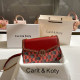 CaritKoty red bride wedding bag 2023 summer new high-end chain armpit bag Dionysus bag