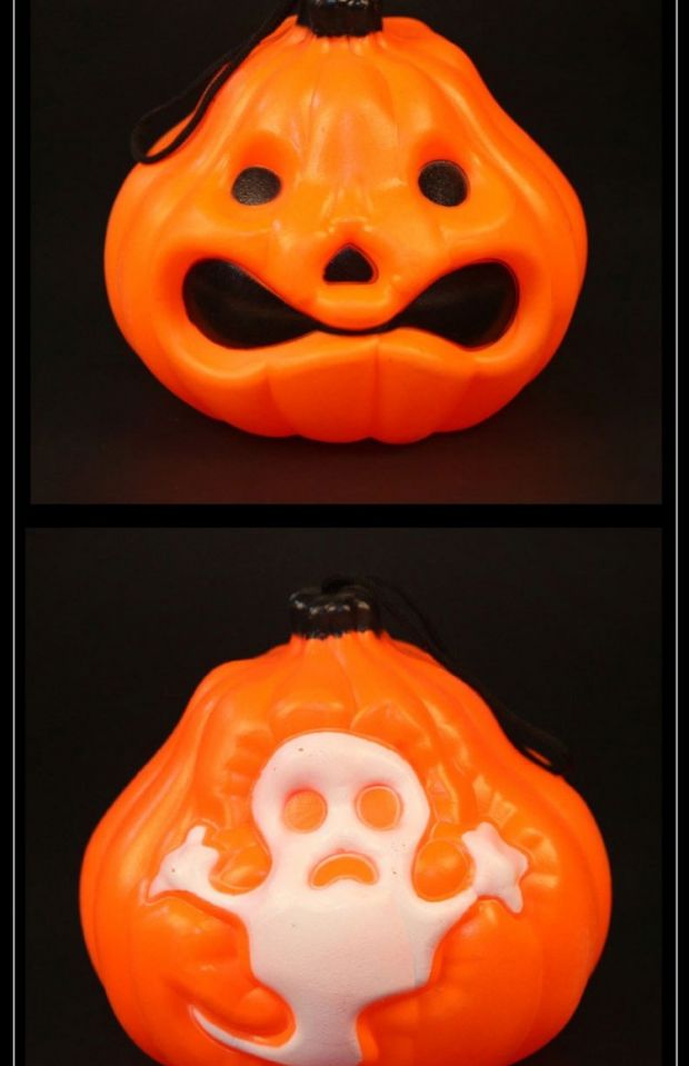 Phong cách mới Halloween trang trí thanh trang phục đạo cụ có thể được treo hai mặt nhện bí ngô ánh sáng xô bí ngô - Sản phẩm Đảng / Magic / Hiệu suất đồ hóa trang naruto