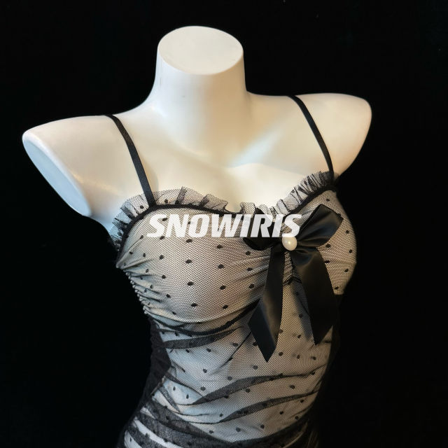 ເກາະ Huoshao ຊຸດຊັ້ນໃນ sexy ເບິ່ງຜ່ານ lace suspender nightgown