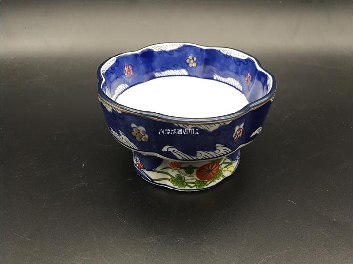 Slightly flawed Japanese-style ceramic high platform container high-footed plate, dish, small dish, multi-purpose plate, Japanese-style ceramic tableware