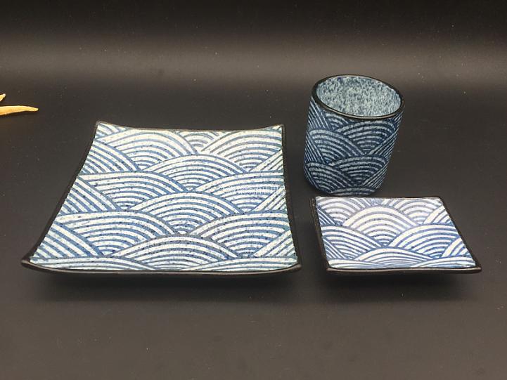 Japanese ceramic multi-purpose dish bone dish water cup soy sauce dish dining room table table Japanese barbecue restaurant tableware