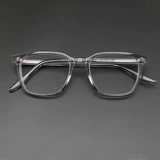 木川 Японские литературные мужские ретро -пластинки рамы женская матовая рама прозрачная серая и коричневая внизу коричневого 玳瑁 миопия рама