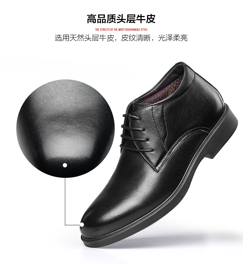 Giày nam Kangnai mùa đông cộng với nhung ấm ngắn ống ren ủng cotton giầy golf