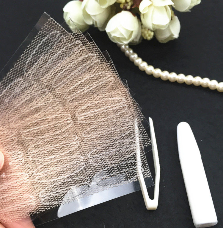 蕾丝网状双眼皮贴不反光内双单眼皮自然肤色橄榄型美目贴送胶水