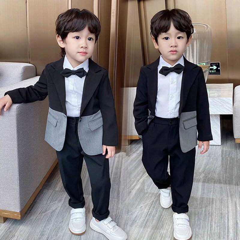 Boy's suit Han Edition Children's Super Costume Handsome Host Dressing British Boys Show Clothing