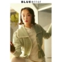 BLUEerror Thiết kế ban đầu ren cổ áo đan áo len màu xanh lá cây ren cổ áo thắt lưng cardigan áo len - Đan Cardigan áo cardigan