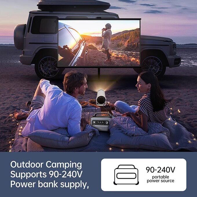 2025 New Model Hy300 Overseas Projector for Home Use, International Version, Dedicated for Bedroom, Ultra-High Definition, Can Be Connected to Mobile Phone, HDMI Small Mini Projector