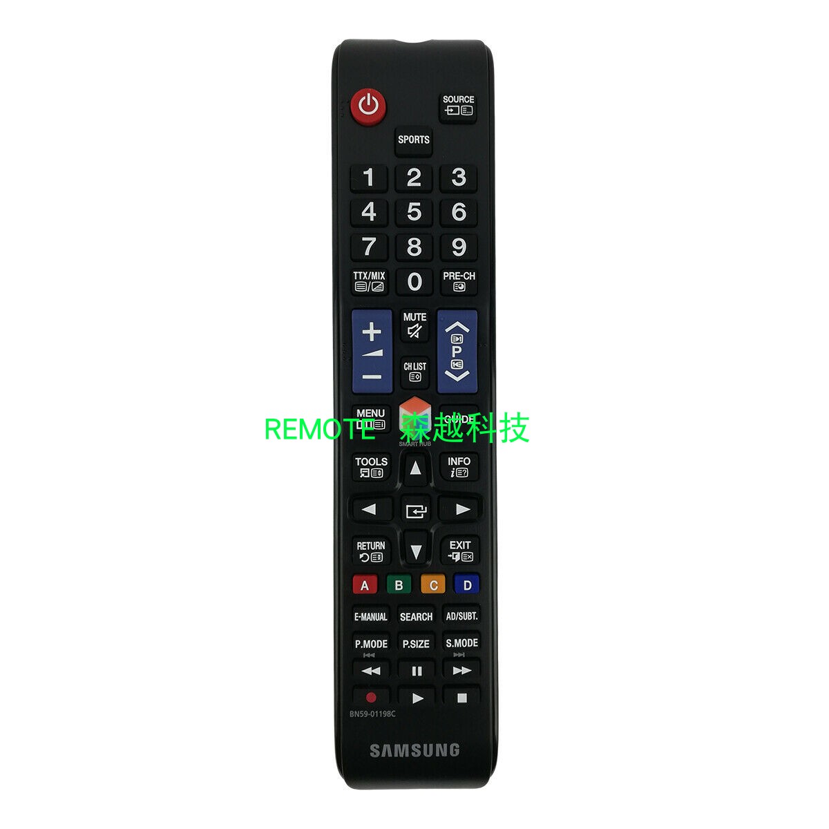 Samsung Remote Control BN59-01198C English version of SAMSUNG REMOTE Foreign Trade Prototype