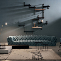 Baxter Chestermoon same big sofa imported furniture rubbed rubber skin large household furniture