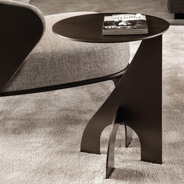 Miloti Haring with the same round small coffee table living room side a few metal post-modern stainless steel corner a few side a few