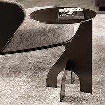 Milotti Haring with the same round small coffee table living room side table metal post-modern stainless steel corner side table