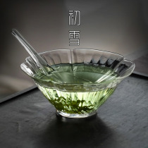Japanese glass tea bowl cold tea tea set green tea special tea spoon bowl bubble set tea art transparent tea making artifact
