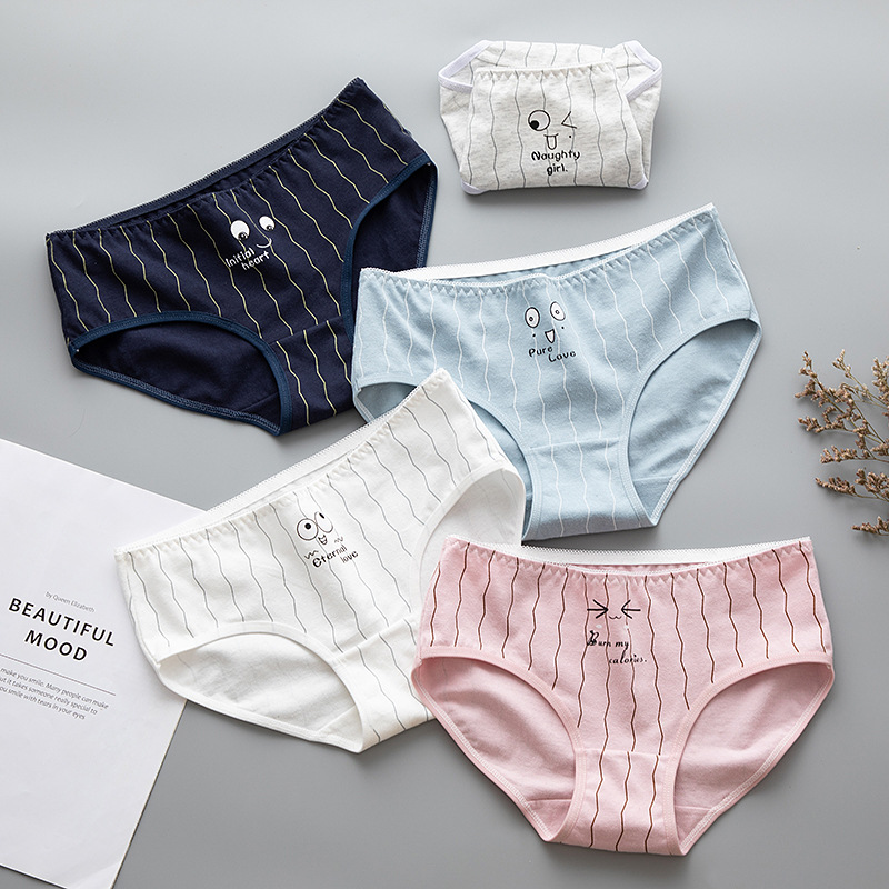 6 phim hoạt hình mạng màu đỏ biểu hiện đồ lót phụ nữ cotton trung thu nữ tóm tắt cotton quan lot nu danh cho tuoi 12
